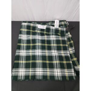 Celtic Pro Green Tartan Plaid Kilt Mens Size‎ 42 Acrylic Lined Pleated New